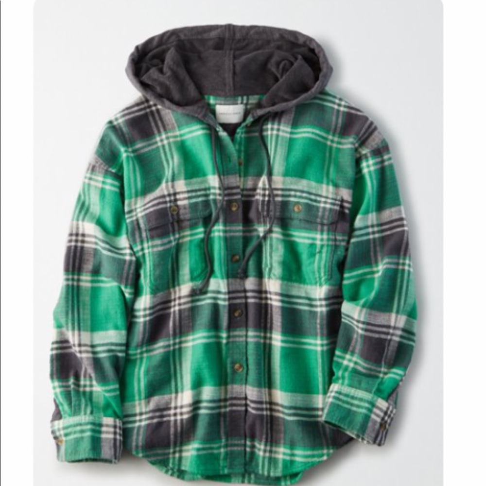 AE Hooded Button Up Shirt